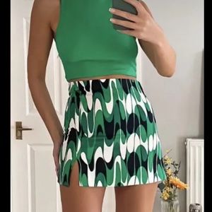 ZARA | Satin Effect High-waist mini Skirt